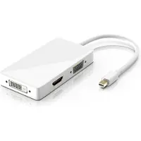 CSL 3-in-1 Mini DisplayPort naar HDMI, DVI, VGA adapter/converter, miniDP 1.2, 4K 3840x2160 UHD 2160p, 0,15m
