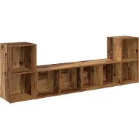 Syfax Tv-meubelset 4 pcs Oud Hout 37 x 37 x 72 cm Bewerkt hout