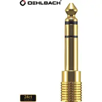 OEHLBACH D1C35021 i-Jack AD 35/63 Jackplug Audio Adapter [1x Jackplug female 3,5 mm - 1x Jackplug male 6,3 mm (stereo)] Goud