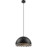 Eglo Zwarte hanglamp met kristal Gaetano 2 Ø 45cm