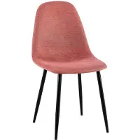CLP Esskamerstoel Napier, bekleed met stoffen bekleding, met rugleuning, kleur oranje