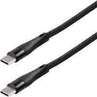 Transmedia USB-C magnetische kabel | USB2.0 | PD 100W | nylon | 1,5 meter