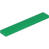 LEGO 1x6 tegels 6636 - 10 stuks, groen