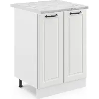 Vicco R-Line Keukenonderkast – 60 cm, WB Marmer Wit Landhuis