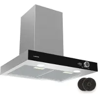 Klarstein AirNova Afzuigkap, 60 cm Wandafzuigkap, 620 m³/u Luchtstroom, A++ Energie-efficiëntie, Ledverlichting, Stil 49 dB, Recirculatie En Luchtafvoer, Roestvrij Staal