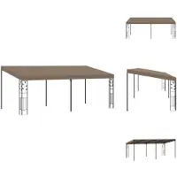 vidaXL Wandpaviljoen 6x3x2,5 m, taupekleurig - Paviljoens & feesttenten