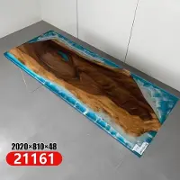 AEA Flusstisch Esstisch River Table Massiv Tische 202x81 Epoxidharz Meer Waterfall