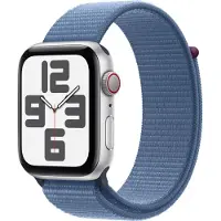 Apple Watch SE (2022) 4G 44mm Zilver Aluminium Sport Loop
