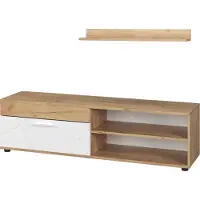 Vicco Berno Lowboard & plank – met 1 klep Eik goud/wit