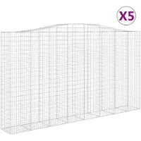 vidaXL Schanskorven 5 st gewelfd 400x50x220/240 cm ijzer