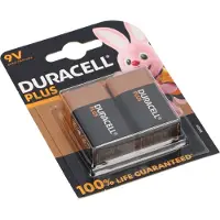 Duracell Plus 9V - alkaline batterijen - 6LR61 - 2 stuks
