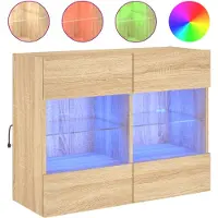 vidaXL Tv-wandmeubel met LED-verlichting 78,5x30x60,5 cm sonoma eiken