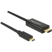 DeLOCK -kabel USB Type-C naar HDMI, 4K 60 Hz 3m, zwart