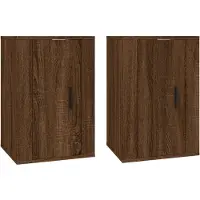 Syfax Tv-wandmeubels 2 st 40x34,5x60 cm bruin eikenkleur