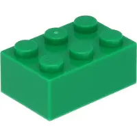 LEGO 2x3 steen 3002 - 10 stuks, groen