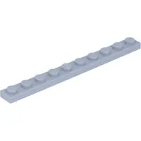 LEGO 1x10 Platen 4477 - 10 stuks, lichtgrijs