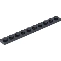 LEGO 1x10 Platen 4477 - 50 stuks, zwart