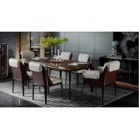 AEA Esstisch Braun Designer Tische Modern Design Möbel Luxus Esszimmer Tisch Küche
