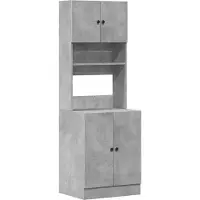 vidaXL Keukenkast 60x50x180 cm bewerkt hout betongrijs