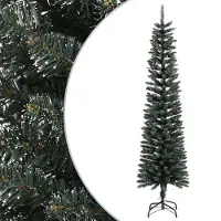 Prolenta Maison Exclusive - Kunstkerstboom met standaard, slank, groen, 210 cm, PVC