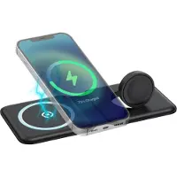 Celly MAGFOLD 2-in-1, voor binnenshuis, USB, draadloos opladen, zwart