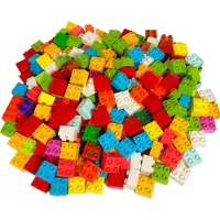 LEGO DUPLO 2x2 bouwstenen, kleurrijk, gemengd - 3437, nieuw! 10 stuks per set – elke set is individueel samengesteld