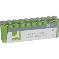 Q-CONNECT batterij, alkaline, AA, pak van 20 stuks