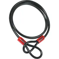 ABUS lussenkabel Cobra 10 - staalkabel met kunststof omhulsel - beveiliging voor fiets- en motoraccessoires - 2,2 meter lang, 10 mm dik