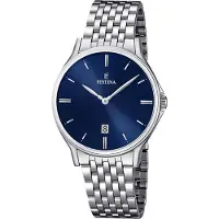 Festina Analoog horloge 'ACERO CLASICO' blauw
