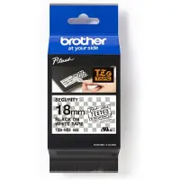 Brother Tape TZe-SE4 Zwart op wit (18 mm)
