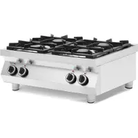 Hendi Gasfornuis Kitchen Line, 4 Pits, 2 x 3, 5 kW + 2x 6 kW, Tafelmodel, 800x700x(H)310mm Hendi