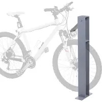 Mendler Fietsenrek -G20, fietsenrek, gegalvaniseerd staal outdoor poedercoating 96x24x10cm ~ grijs