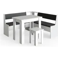 Vicco Roman Hoekbank set – 150 x 150 cm met tafel Wit