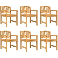 vidaXL Tuinstoelen 6 st 58x59x88 cm massief teakhout