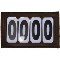 Kentucky Horsewear Horsewear - Hoofdnummer velcro met 4 cijfers PVC zwart