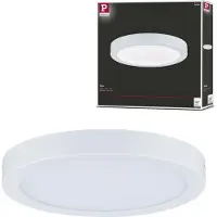 Paulmann LED-plafondlamp Abia, wit / opaal, Woon-/ Eetkamer, Kunststof, Modern, LED plafondlamp