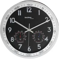 Technoline WT 7981 Wandklok Kwarts 30 cm x 50 mm Chroom
