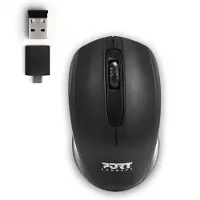 Port Designs 900508 Muis Ambidextrous RF Draadloos+USB Type-C 1000 DPI (Draadloze), Muis, Zwart