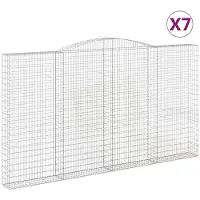 vidaXL Schanskorven 7 st gewelfd 400x30x220/240 cm ijzer