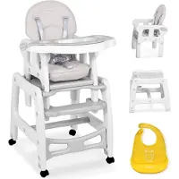 Ricokids Sinco 5-in-1 voedingsstoel, grijs