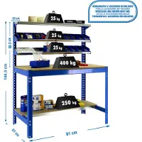 Simonwork (bancos De Trabajo) Bt1 Metaalplank 1445x910x610 Mm
