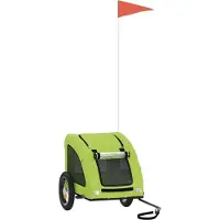 Syfax Hondenfietstrailer oxford stof en ijzer groen