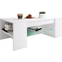 VCM Tunas salontafel 1 plank wit.