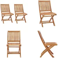 vidaXL Tuinstoelen 2 st inklapbaar massief teakhout - Tuinstoel - Tuinstoelen - Buitenstoel - Buitenstoelen