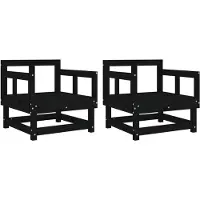 vidaXL Tuinstoelen 2 st massief grenenhout zwart