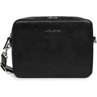 LANCASTER PARIS Schoudertas 'Homme Cuir Delphino Lucas' zwart