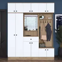 Skye Decor , EA104 - 2421, Beursstand, Nussbaum, 100% melaminecoating op spaanplaat, 179,6 x 37,5 x 226,4 cm