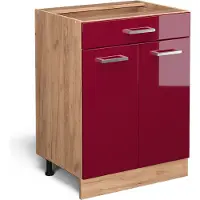 Vicco R-Line Keukenonderkast – 60 cm met lade, zonder werkblad Rode hoogglans