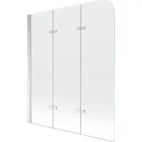 Mexen Felix badwand 3-delig 120 x 140 , transparant, chroom - 890-120-003-01-00