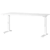 Germania Hoogteverstelbaar Bureau Spaanplaat, metaal Wit C-Voet 1.600 x 800 x 910 mm